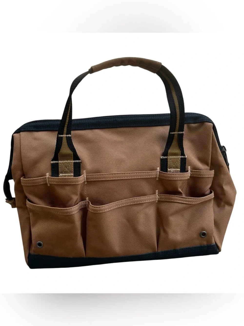 CARHARTT 14” Utility Tool Bag Brown 26 Pocket Heavy Duty Water Resistant Tote